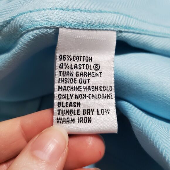 Talbots Herringbone Button up Blouse Size 18W Wrinkle Resistant Stretch Lastol - Picture 9 of 9